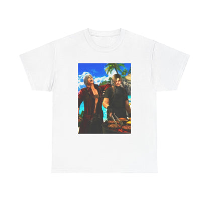 Dante and Leon Grilling on the Beach Tee