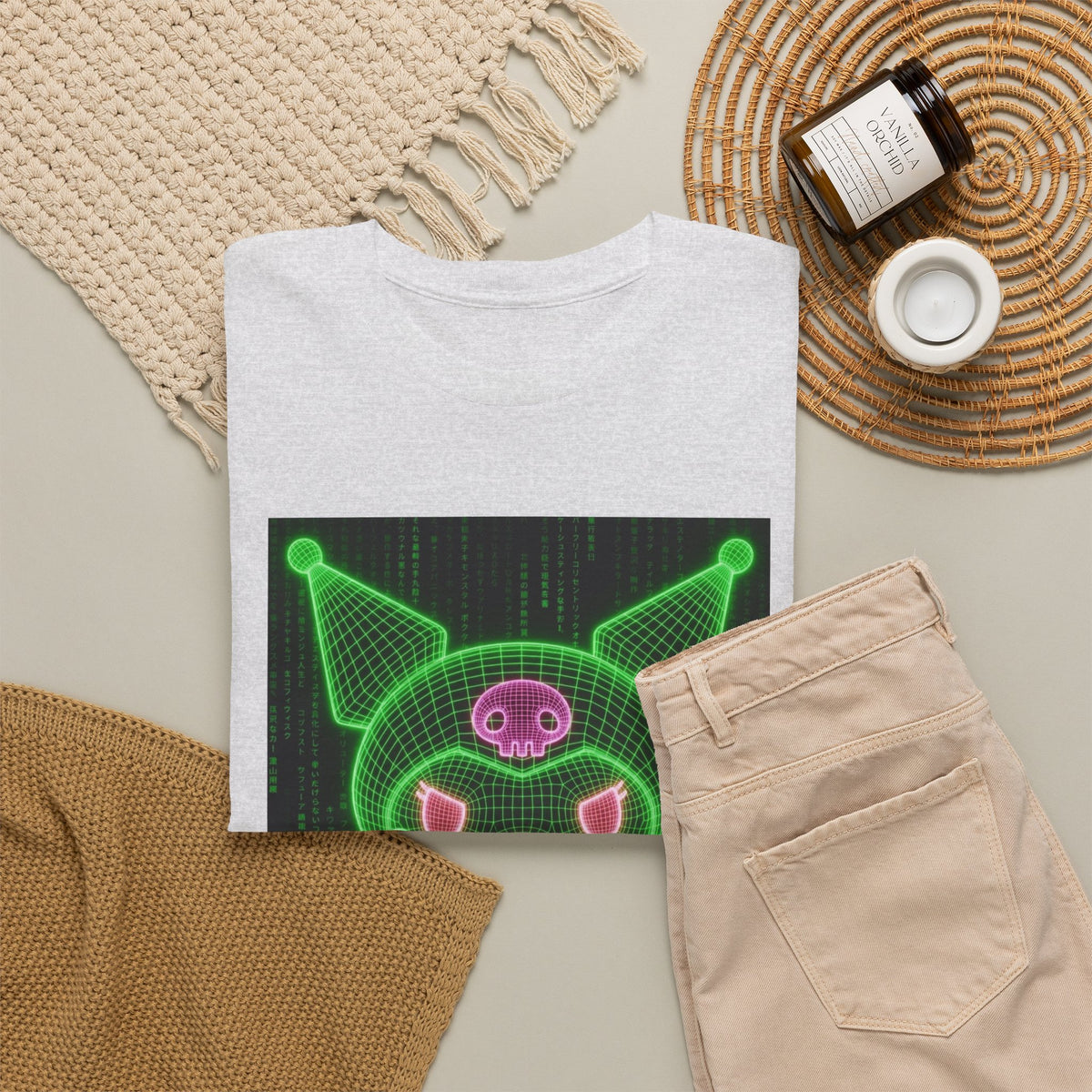 Kuromi Flipping The Bird Matrix Tee