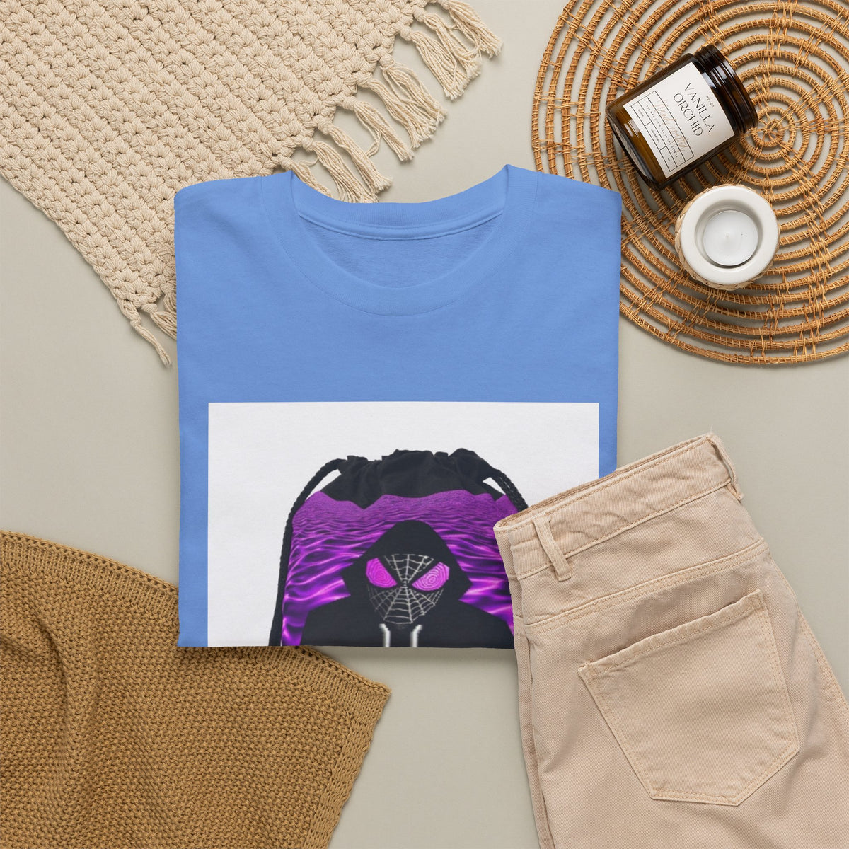 Spider-Hoodie Character Sipping Purple Drank Tee