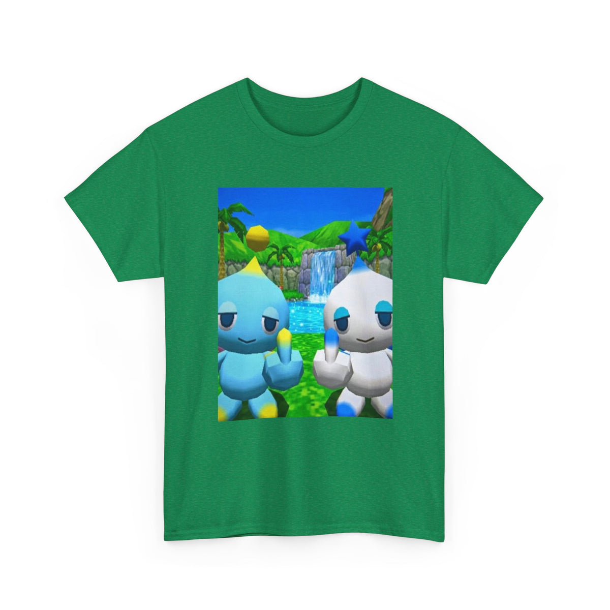 Chao Flipping Middle Fingers At Waterfall