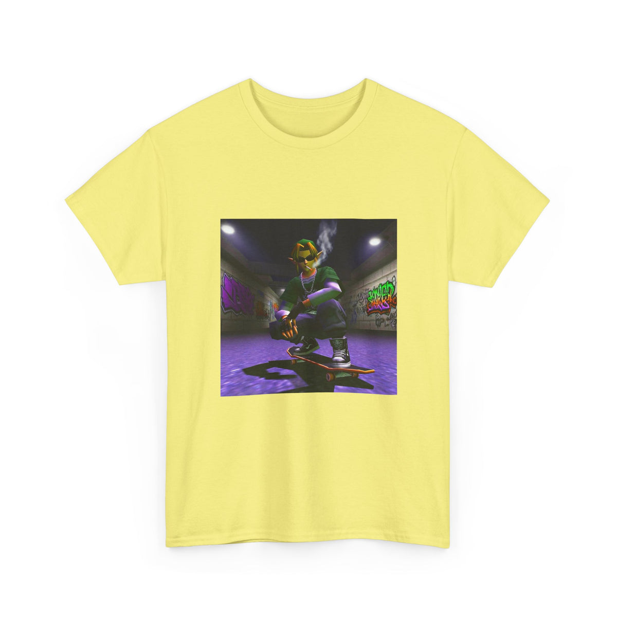 Stoner Link Skateboarding In Graffiti Alley Tee