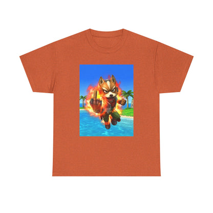 Fiery Fox Middle Finger Beach Tee