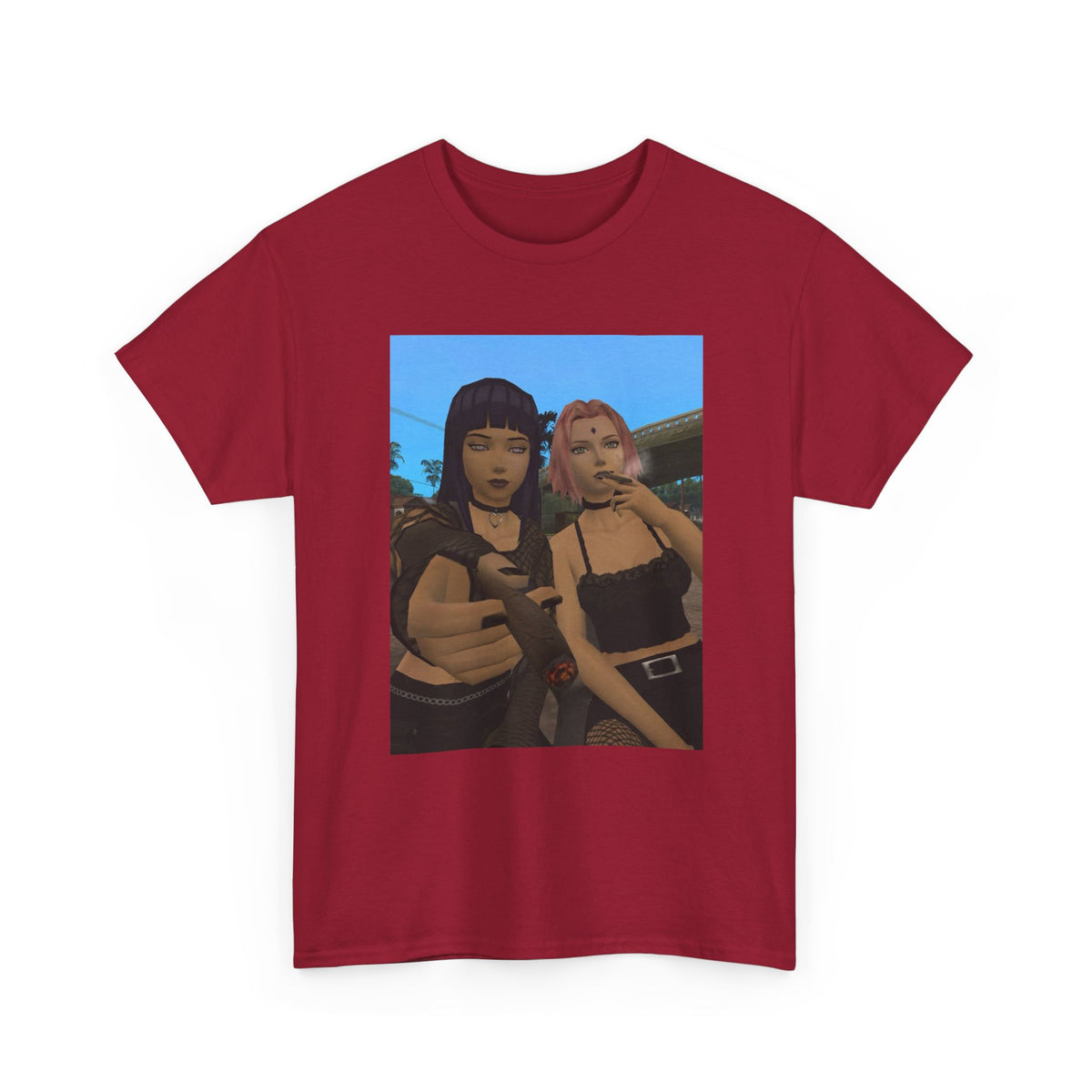 Goth Gamer Girls Sharing A Blunt Tee