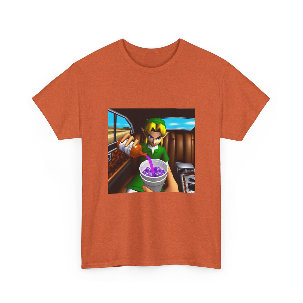 N64 Link Pouring Purple Lean Tee