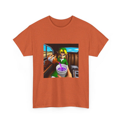 N64 Link Pouring Purple Lean Tee