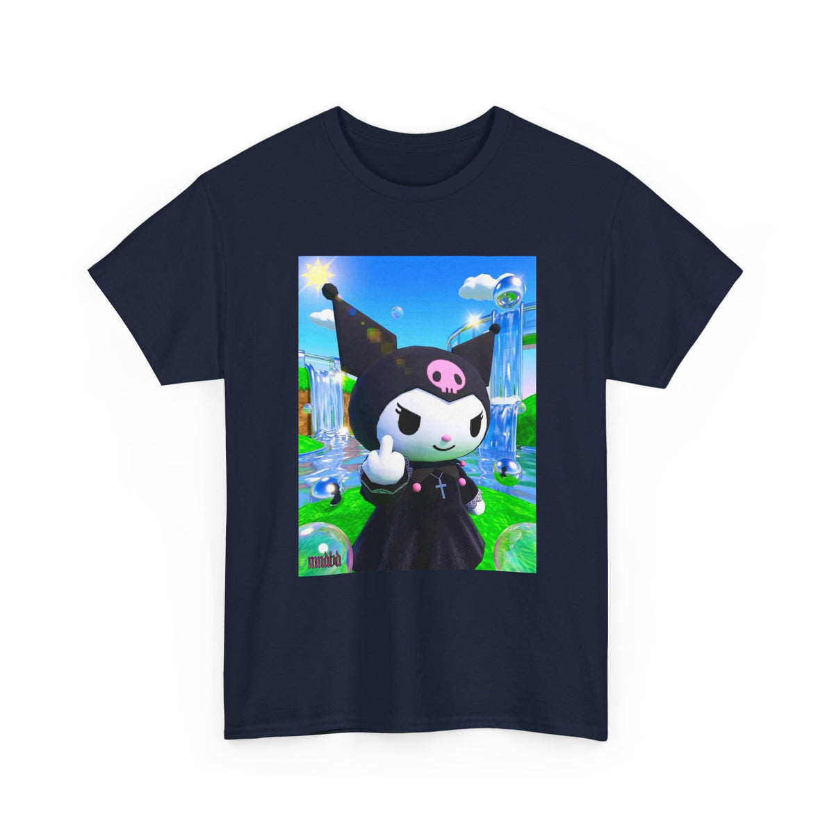 Kuromi Gives The Finger In Vaporwave Paradise