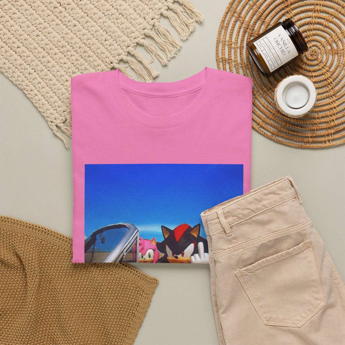 Shadow and Amy Flipping Off The World Tee