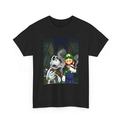Luigi And Dry Bones Smoking In Spooky Mansion
