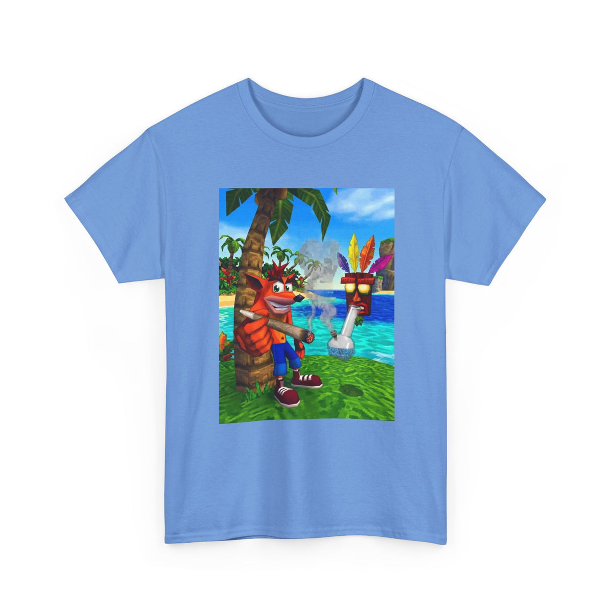 Crash Bandicoot Smoking With Aku Aku Tee