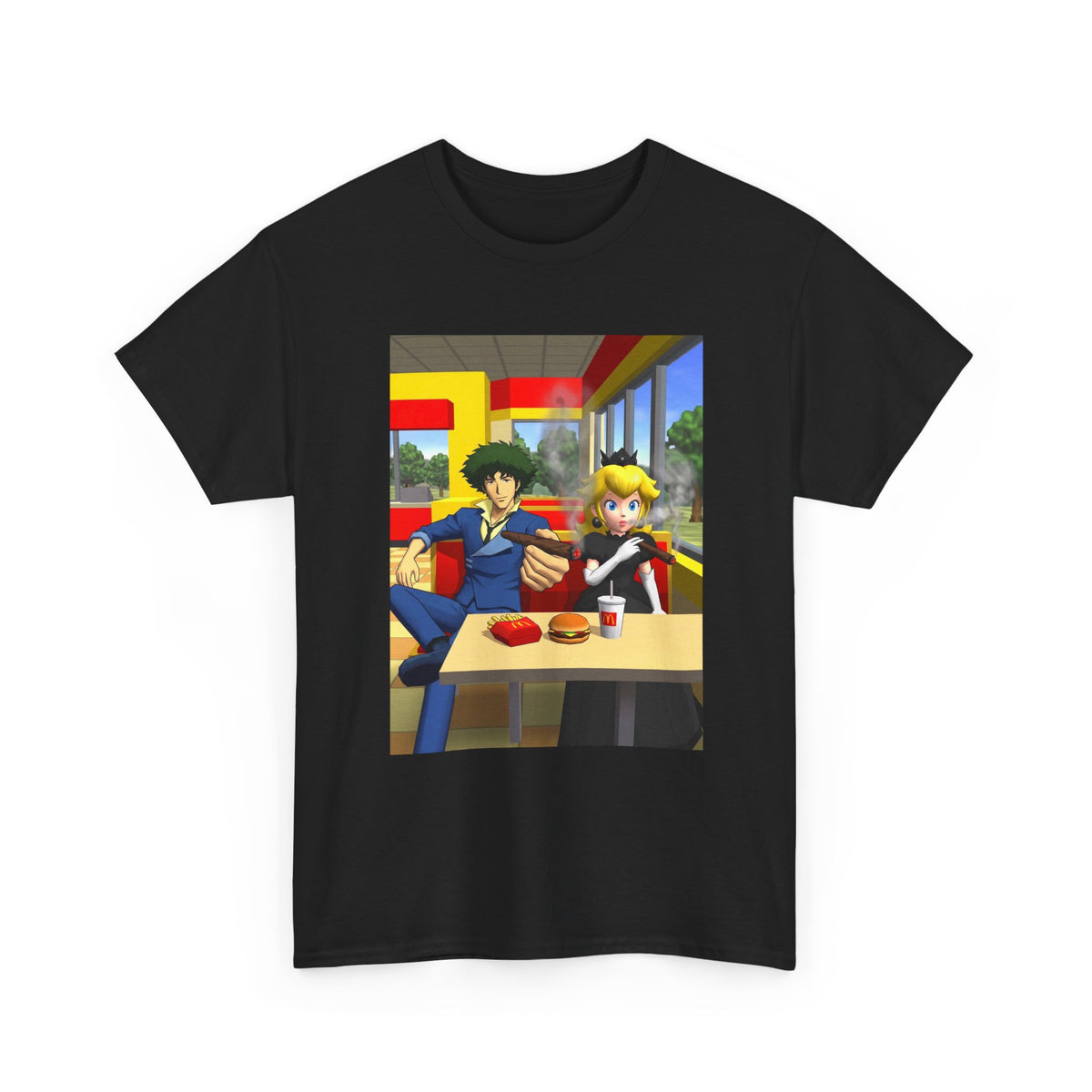 Spike Spiegel And Dark Peach Chilling Tee