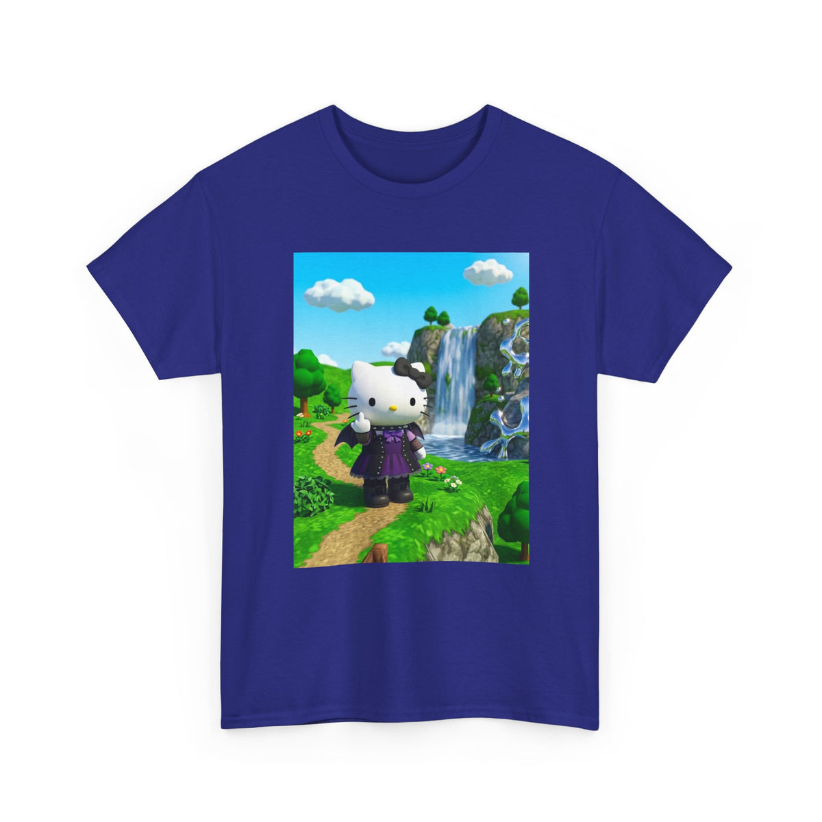 Goth Kitty Flipping Bird In Nature