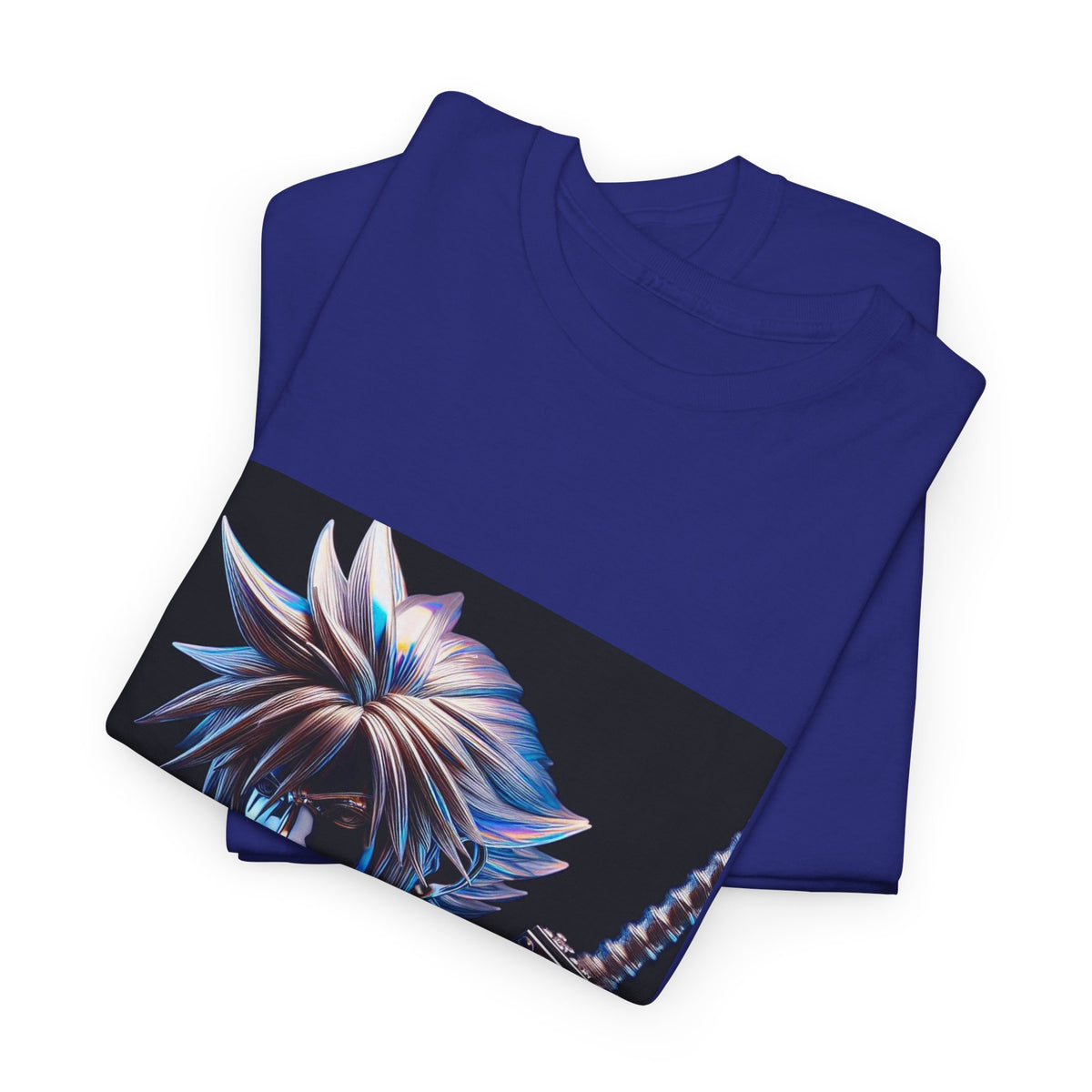 Chrome Warrior With Spiky Hair Tee
