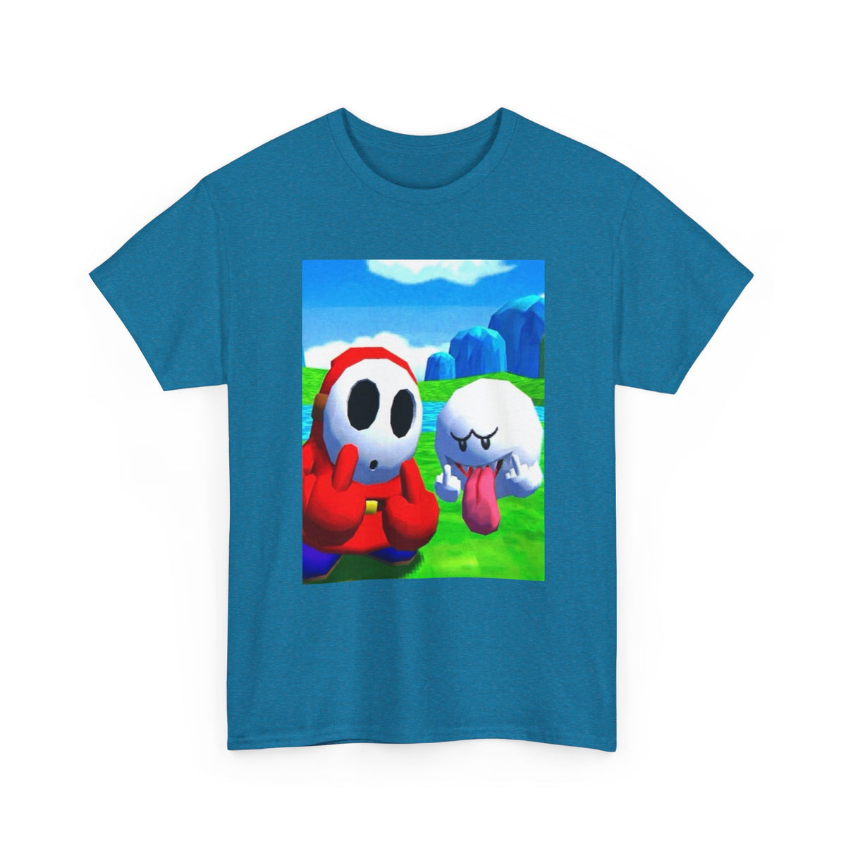 Shy Guy And Boo Flipping The Bird Tee