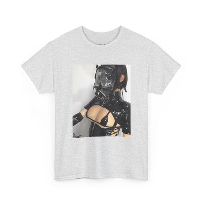 Figure Wearing Gas Mask Tee