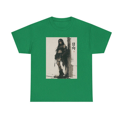 Anime Warrior Girl Leaning On Post Tee