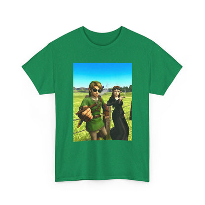 Link and Zelda Smoking Cigars In A Field