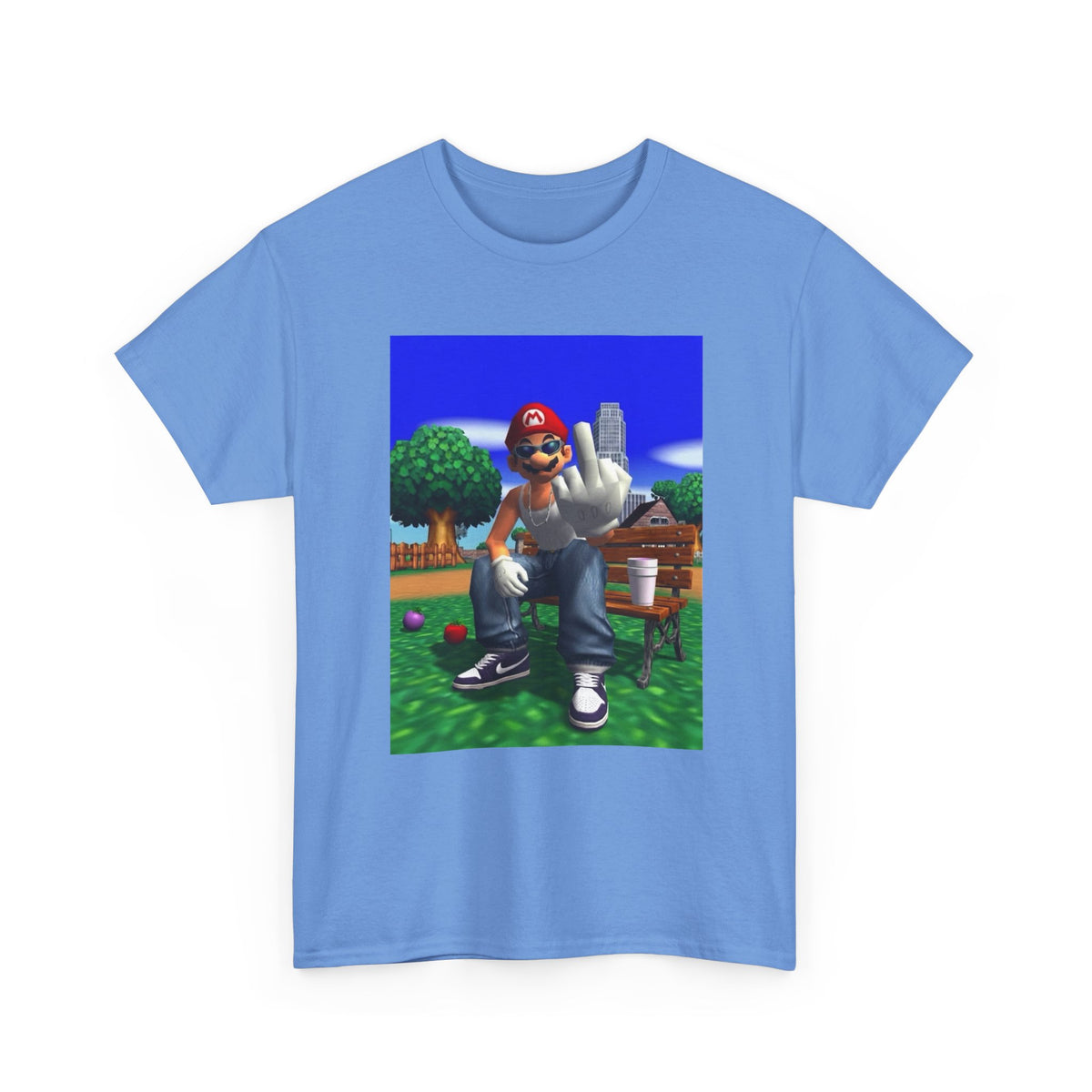 Thug Mario Flipping The Bird Tee