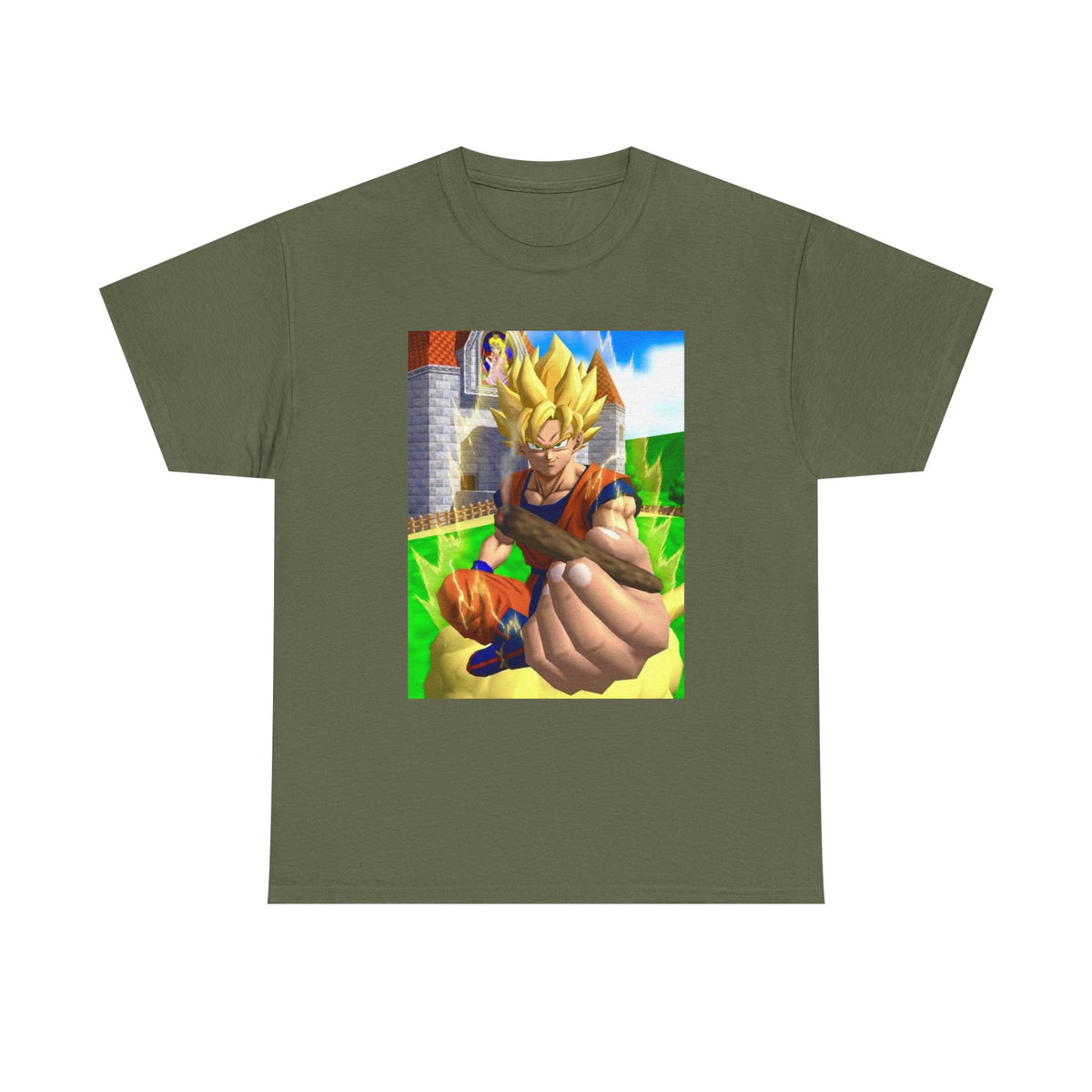 Super Saiyan Goku Holding A Blunt Tee