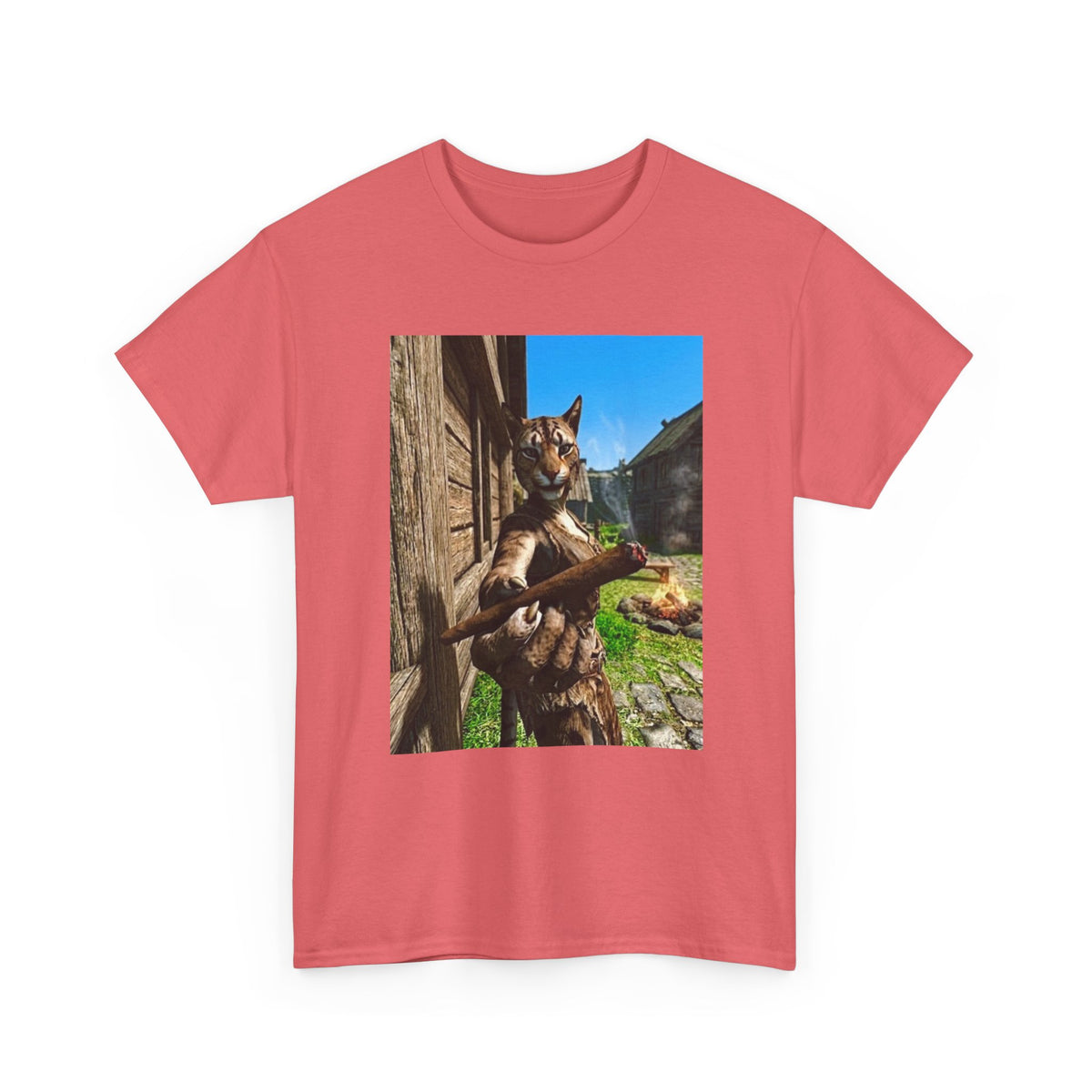Feline Warrior Igniting Blunt Campfire Tee