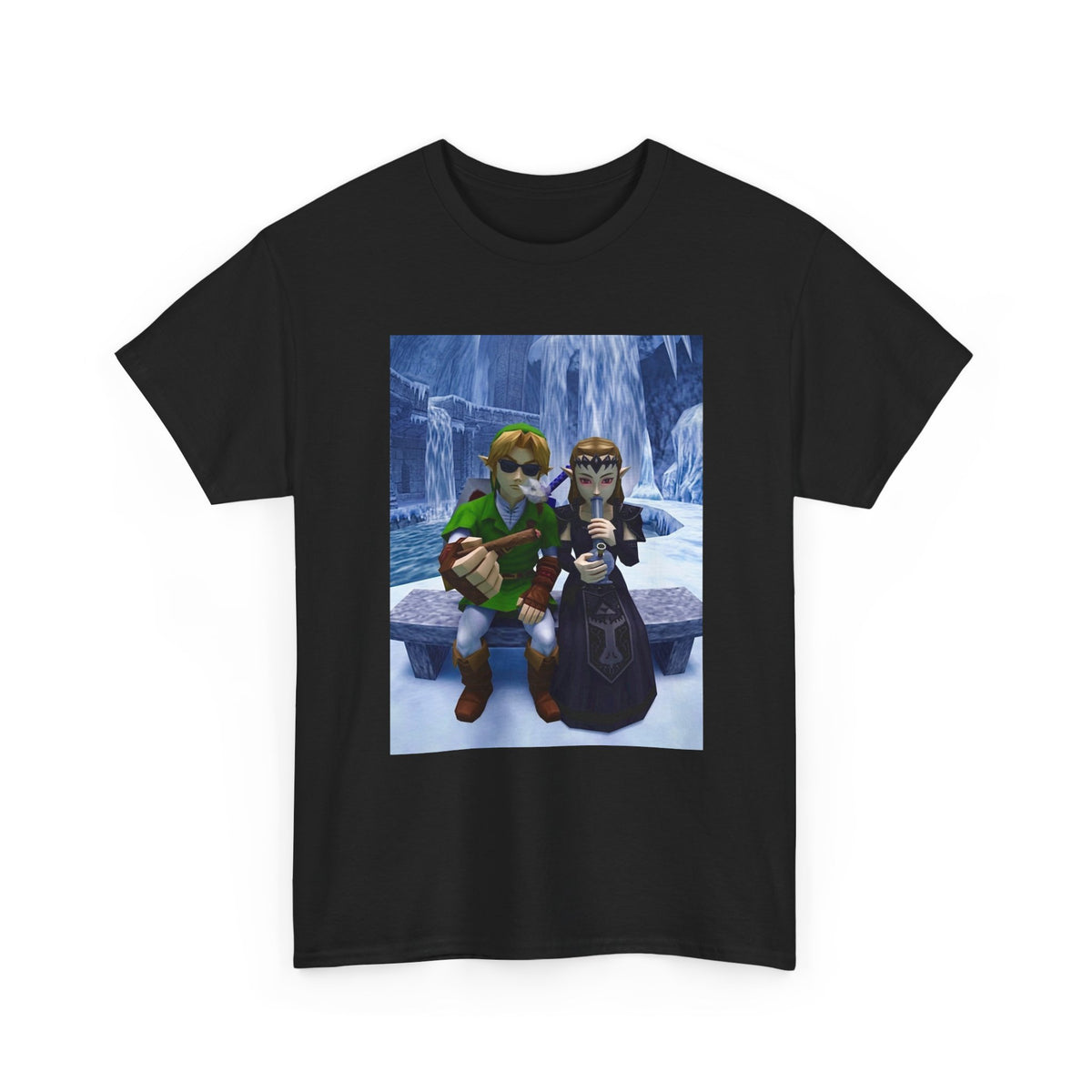 Link And Zelda Chilling In Ice Palace