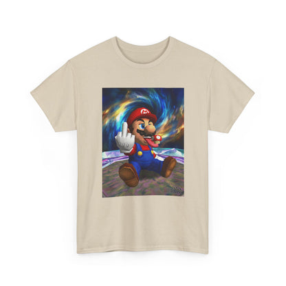 Mario Showing Middle Finger With Mushroom