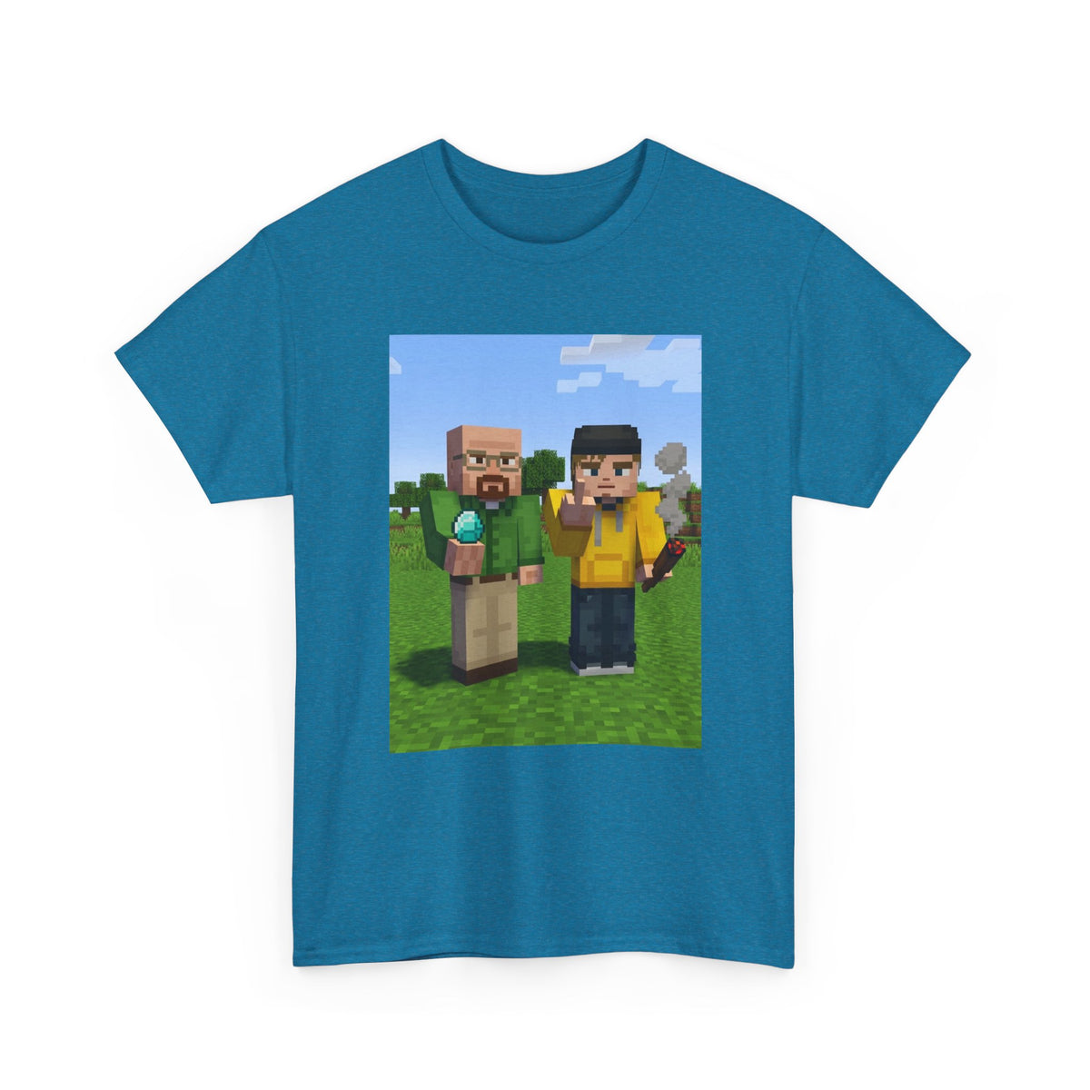 Pixelated Chemists With Blue Crystal And Joint