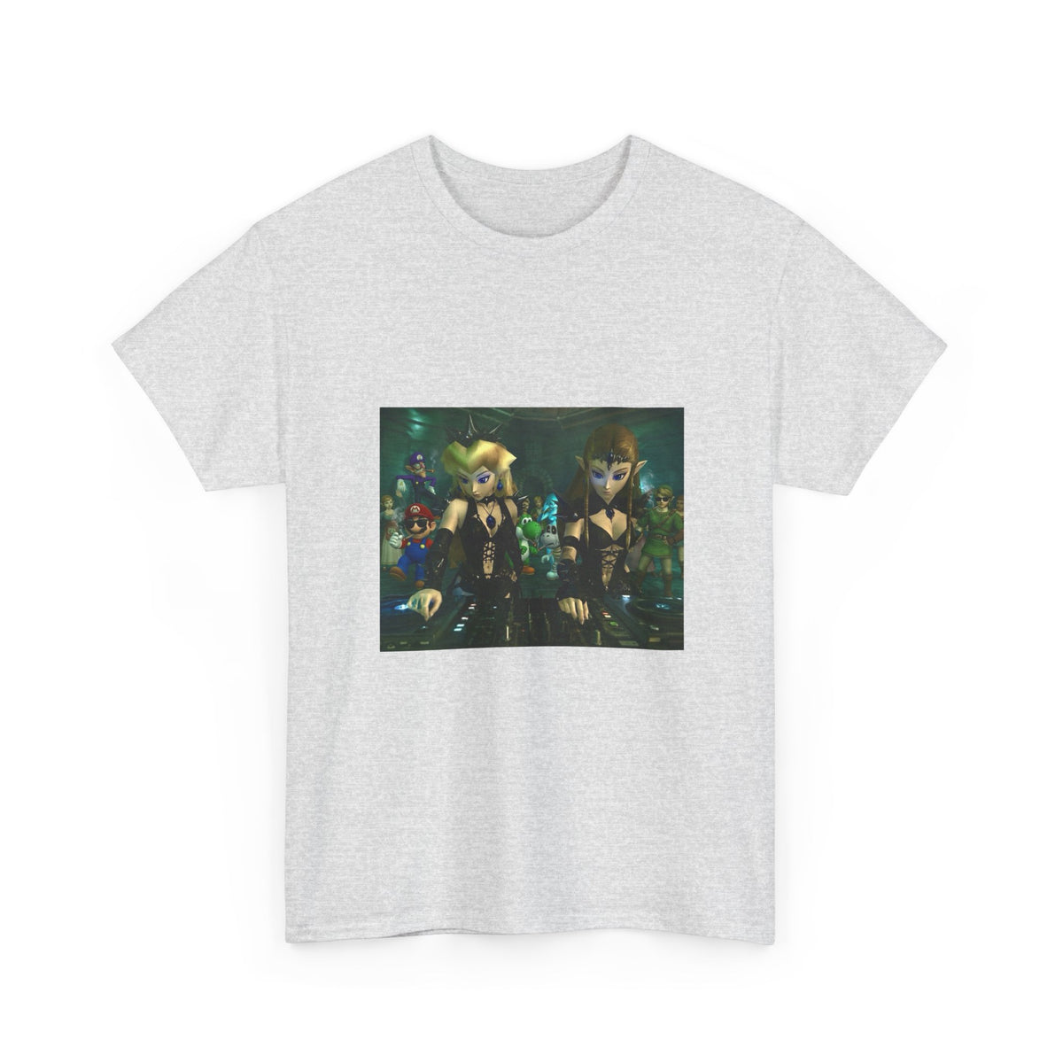Princess Peach and Zelda DJing with Friends Tee