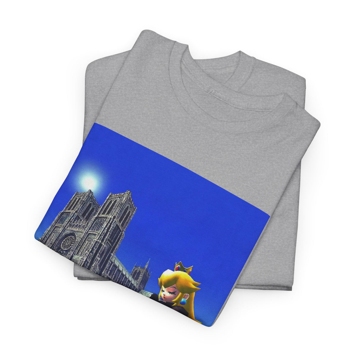 Gothic Princess Peach Praying At Notre Dame