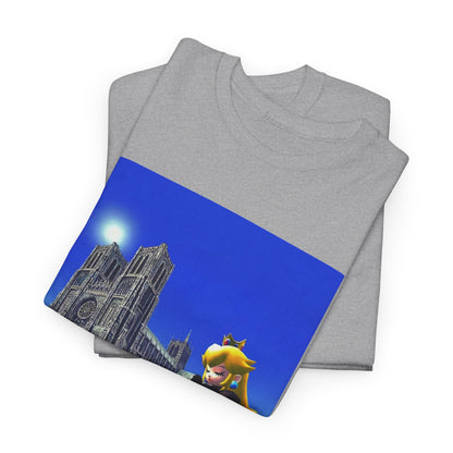 Gothic Princess Peach Praying At Notre Dame