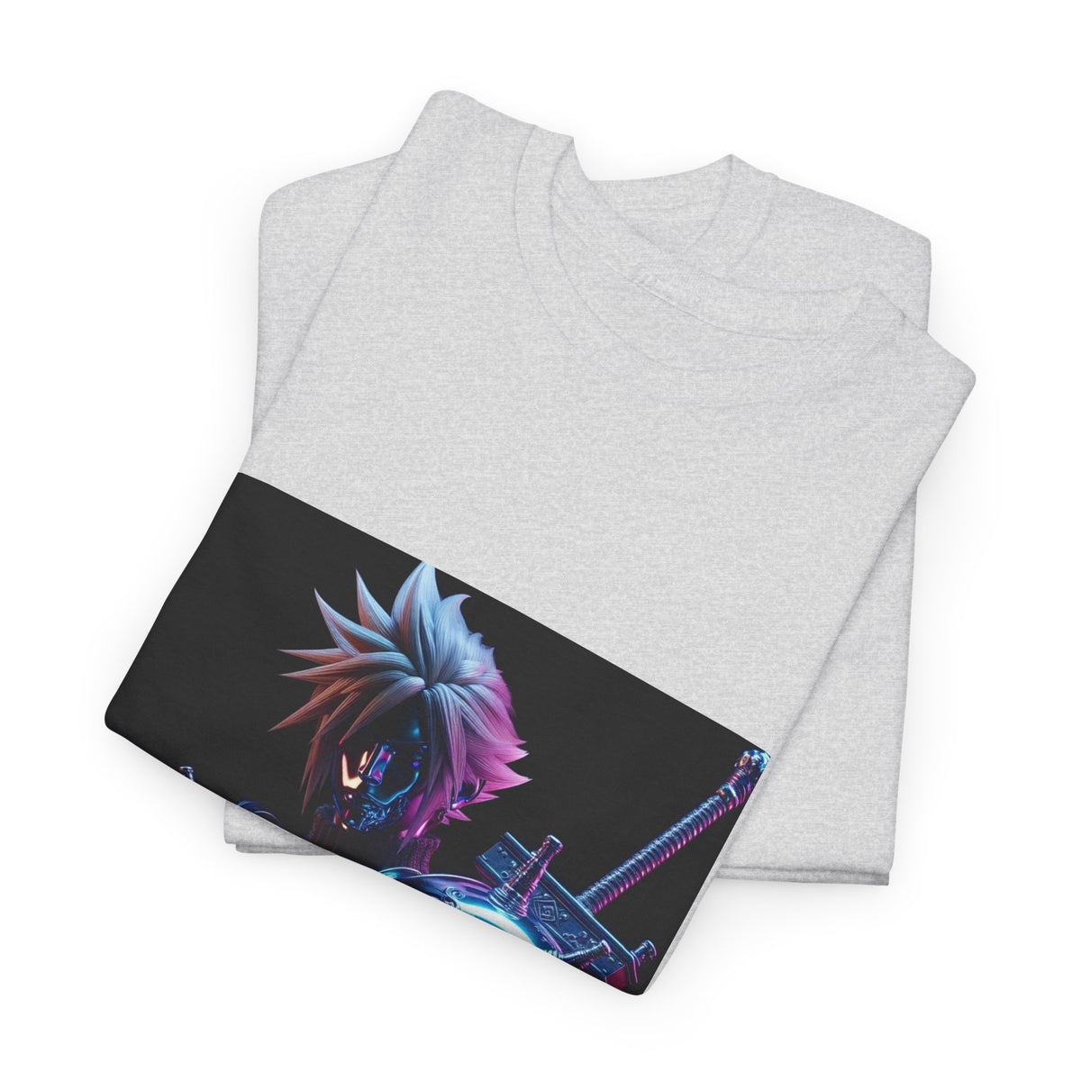 Cyberpunk Warrior With Spiked Hair Tee