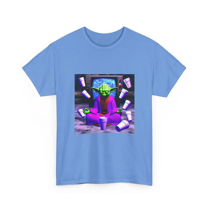 Meditating Master Yoda With Purple Cups Tee