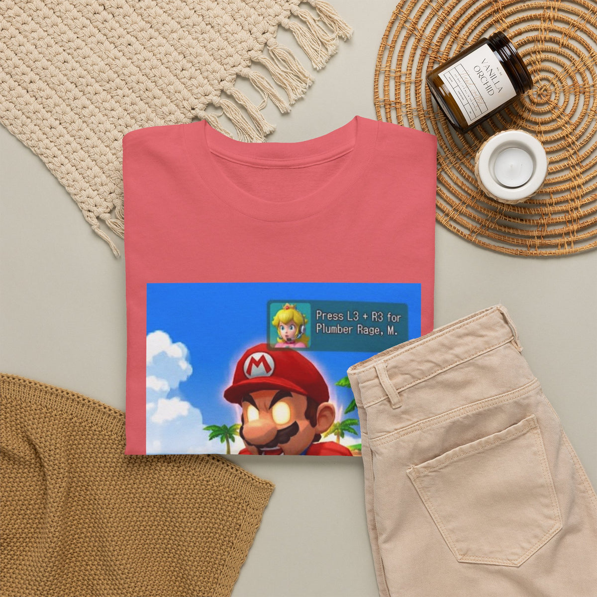 Mario's Plumber Rage Beach Tee