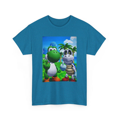 Yoshi And Dry Bones Flipping The Bird Tee