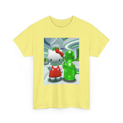 Kitty And Green Alien Flipping The Bird