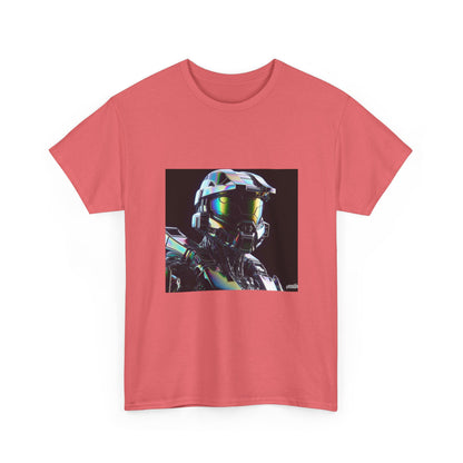 Holographic Cybernetic Sentinel Chrome Helmet Tee