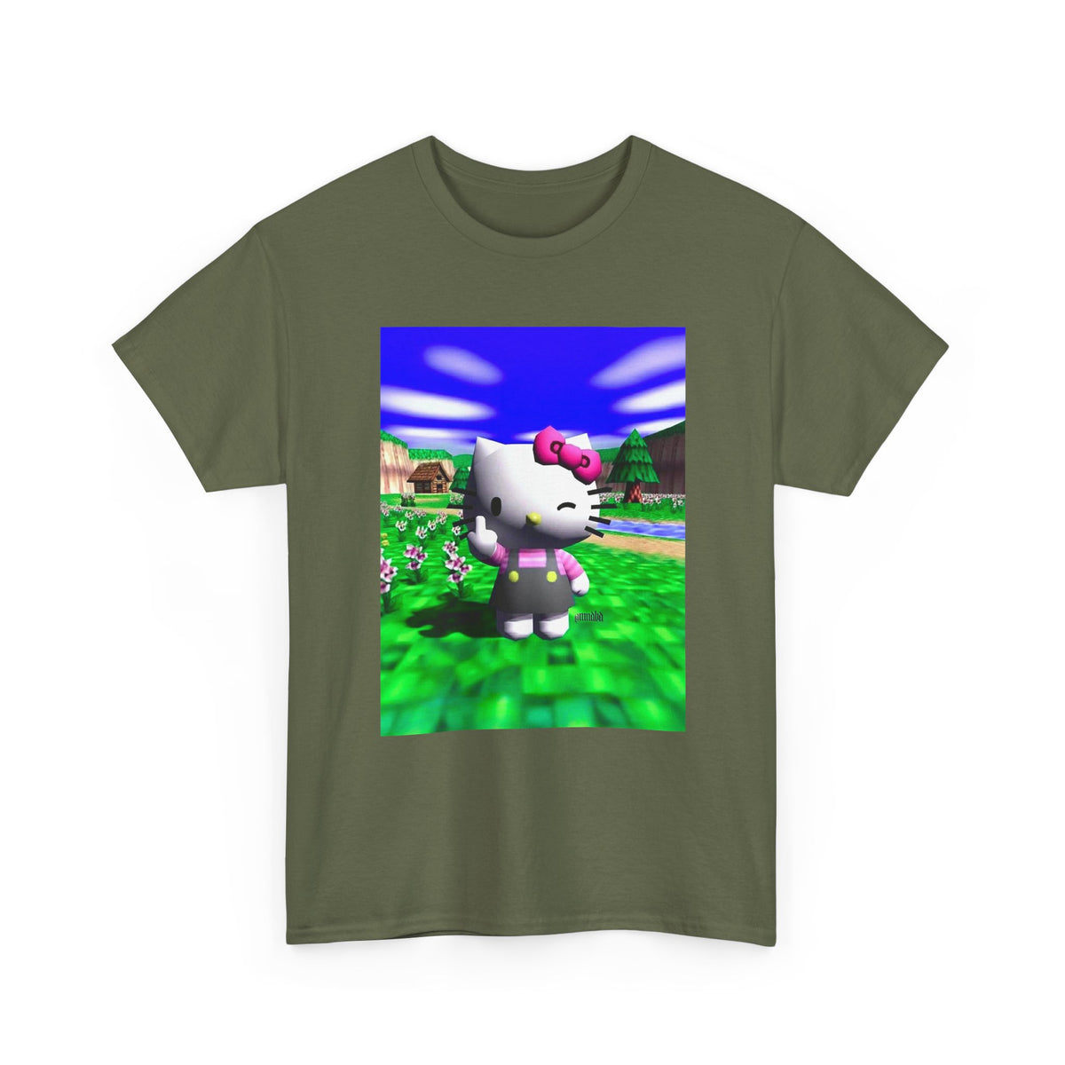 Winking Kitty Flipping The Bird Tee