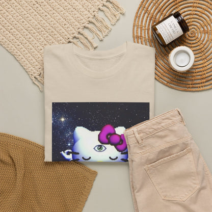 Third Eye Kitty Meditating In Space Tee