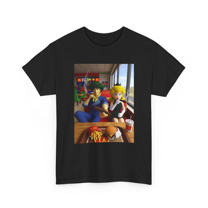 Spike and Peach Smoking Fast Food Tee