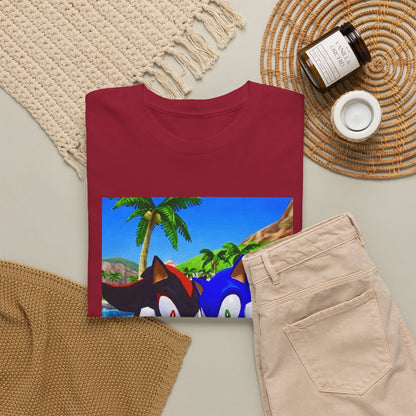 Sonic And Shadow Flipping The Bird Tee