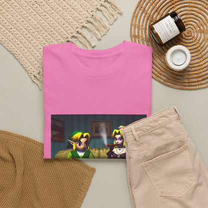Link and Goth Peach Chillin' and Smoking Tee