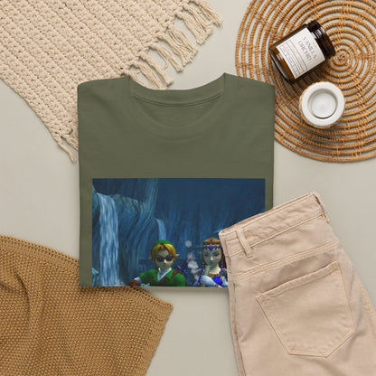 Link And Zelda Chilling With A Bong Tee