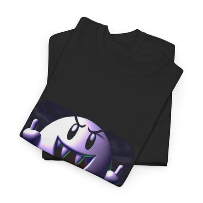 Edgy Ghost Flipping The Bird Tee
