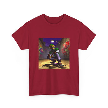 Skater Elf Smoking In Alleyway Tee