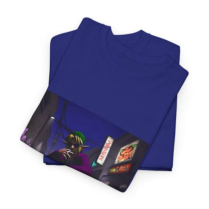 Skater Link Smoking In Neon Alley Tee (Design 8)