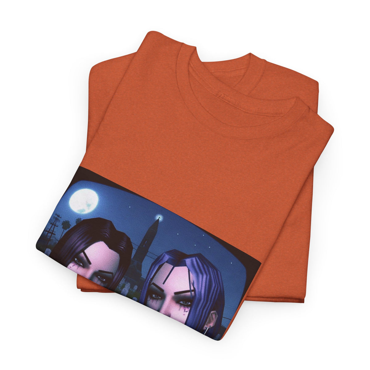Gothic Gals Smoking In Cemetery Tee