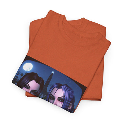 Gothic Gals Smoking In Cemetery Tee