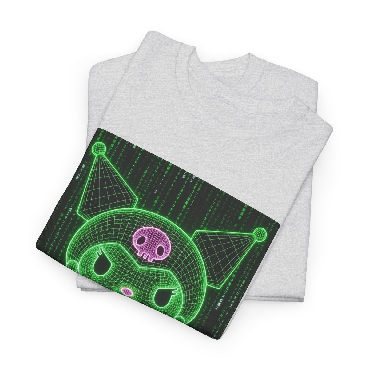 Wireframe Kuromi Flipping Off Tee