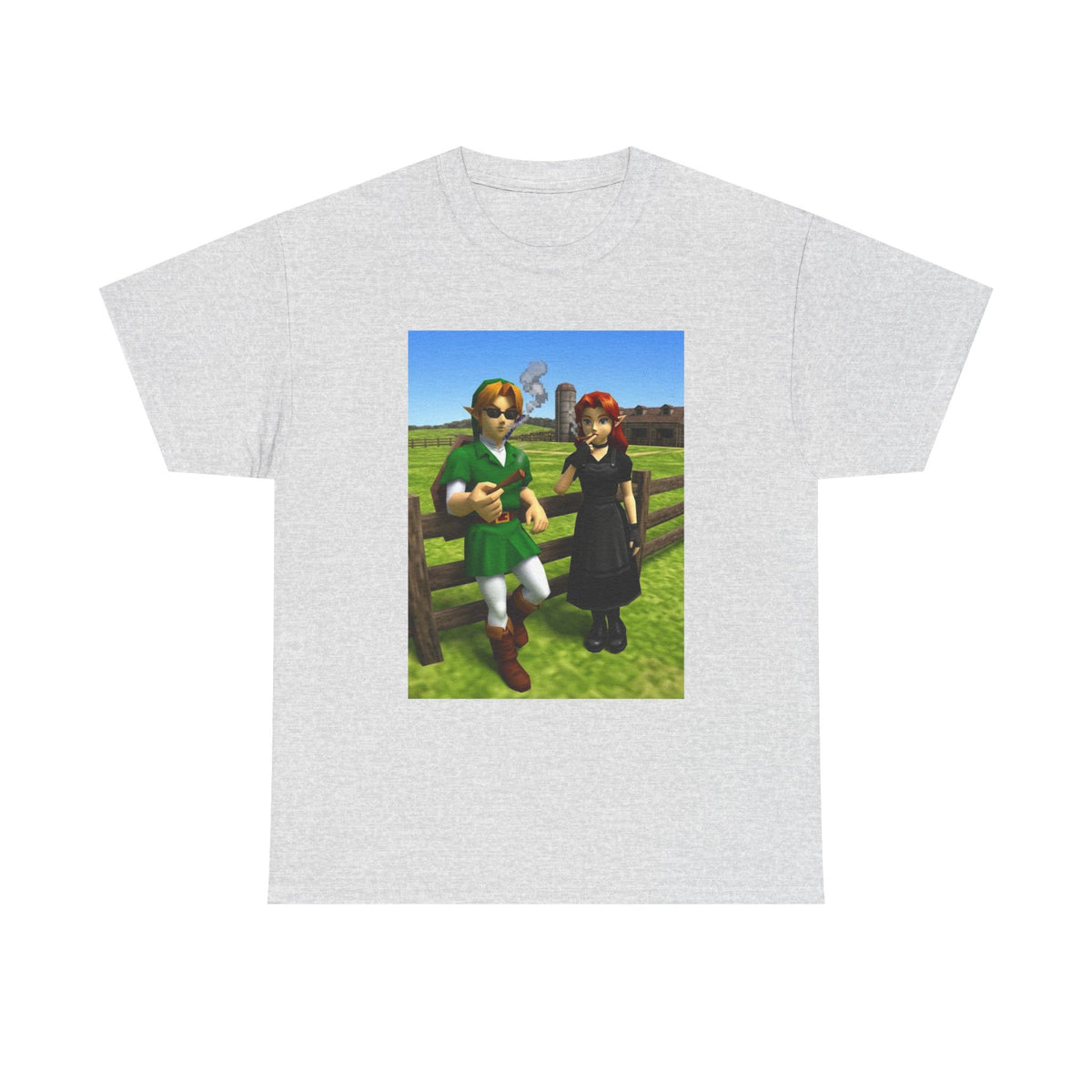 Link And Malon Smoking On The Farm Tee