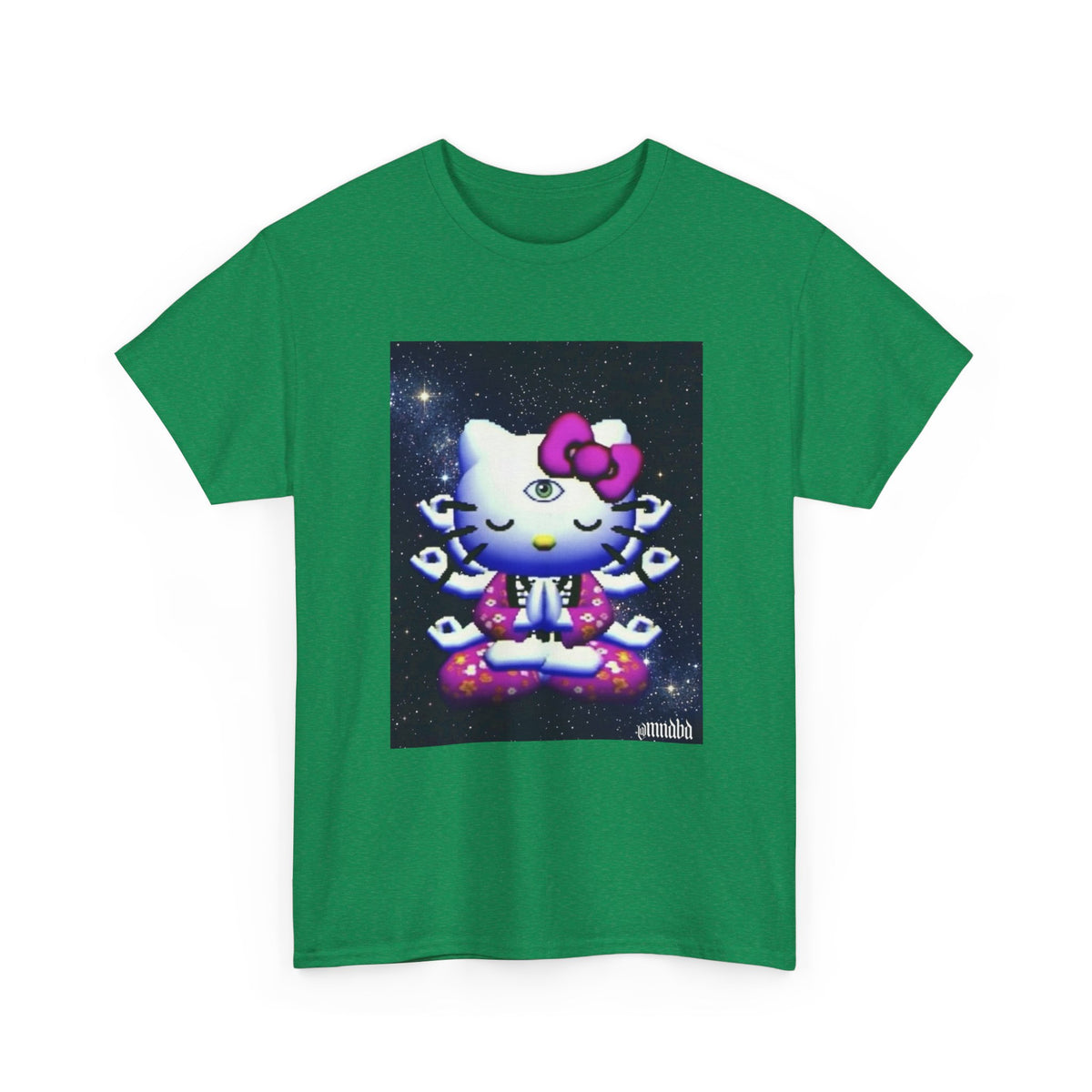 Third Eye Kitty Meditating In Space Tee