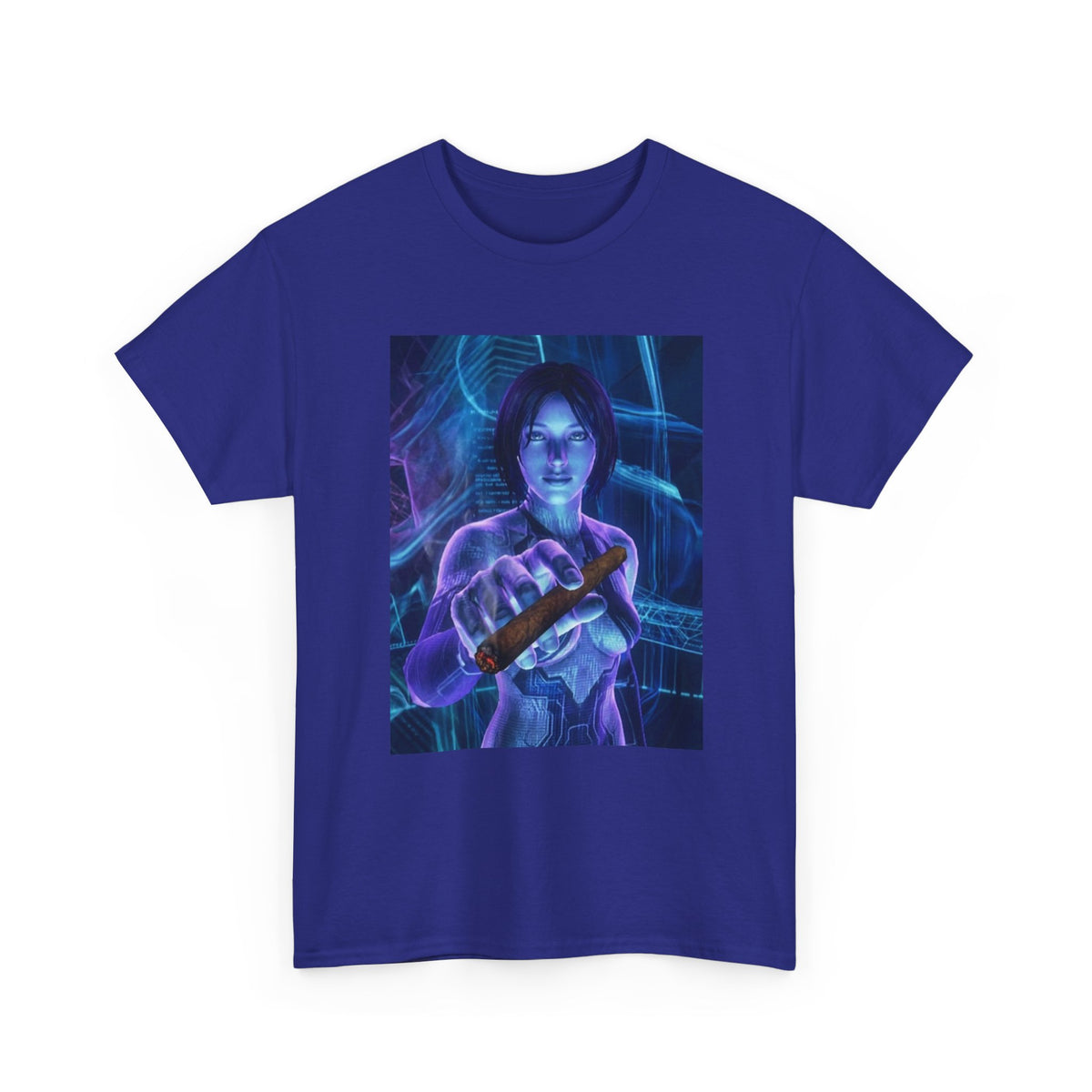 Cybernetic Woman Offers Lit Cigar Tee